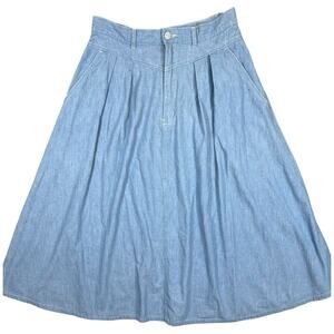 Vintage Coca-Cola Denim Skirt Women’s A-Line Chambray High Waist 28” Sz 10-12